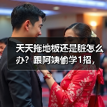 天天拖地板还是脏怎么办?跟阿姨偷学1招,从此一周不拖地!(图1) 天天拖地板还是脏怎么办?跟阿姨偷学1招,从此一周不拖地!(图1)
