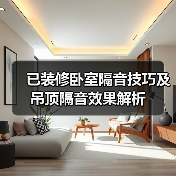 已装修卧室隔音技巧及吊顶隔音效果解析（图1）