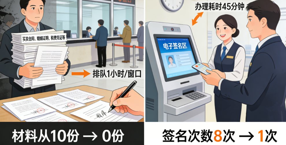官方认证!二手房过户告别“纸山”,辽源开启“无纸化一键办”新模式(图1) 官方认证!二手房过户告别“纸山”,辽源开启“无纸化一键办”新模式(图1)